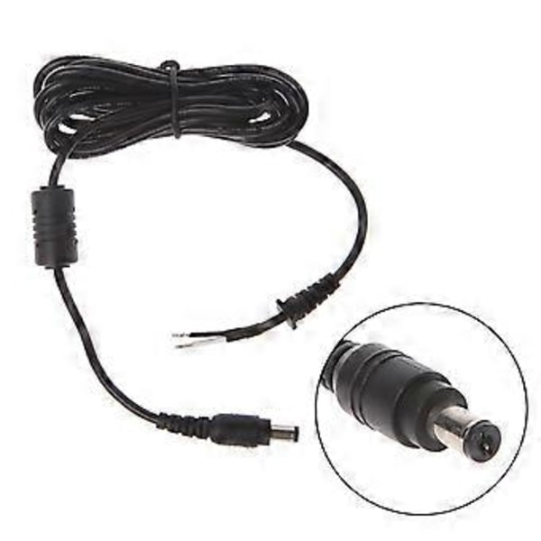 Ret Vinkel til Han Strømkabel, 18AWG 5.5MM x 2.1MM Han til Han Stik Patch Ledningsadapter Sort
