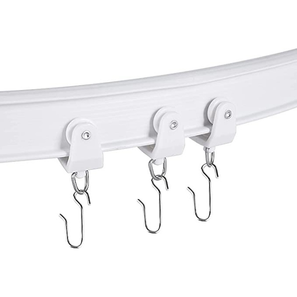 1-delad set 2 meter utdragbar gardinstång, flexibel gardinri