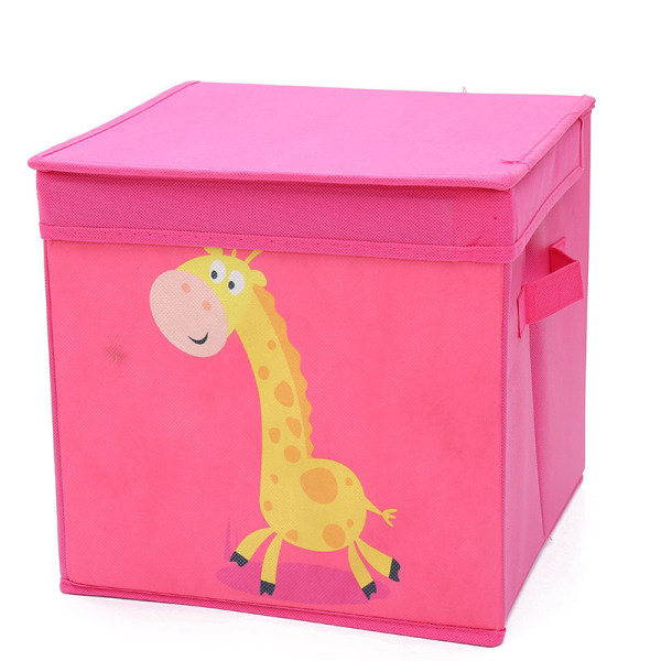 1 STK (rosa röd giraff, ca 28x28x28cm) Förvaringsboxar, Toy Org