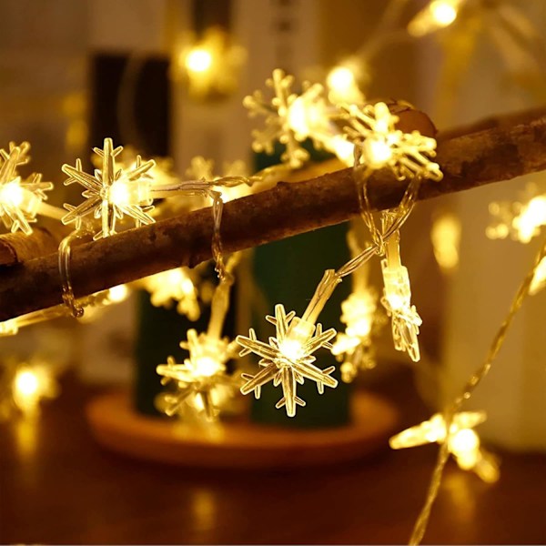 Jouluparistokäyttöiset lumihiutalevalot, 5M 50LED
