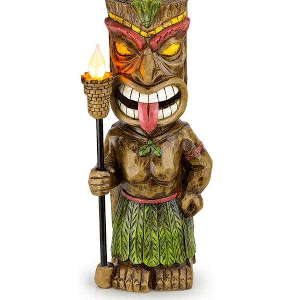 Tiki-statue - Surfboard Hagelampe - Tropisk Hagedekor