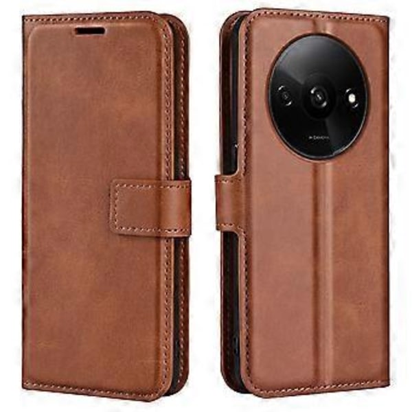 PU læder etui med magnetisk lukning og pung til Xiaomi Redmi A3/Poco C61 4G Style F