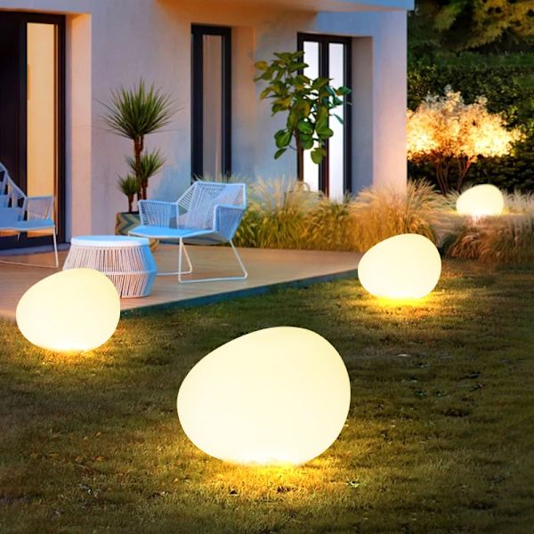1 stk., Moderne hagelampe med LED-belysning, Vanntett