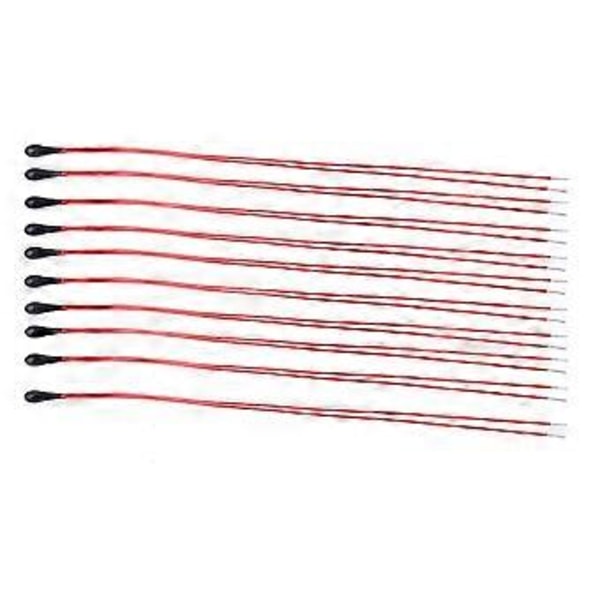 10 st Termistorer med Hög Känslighet & Brett Driftområde Elektronisk Kretskomponent för Reparation 40mm 3950