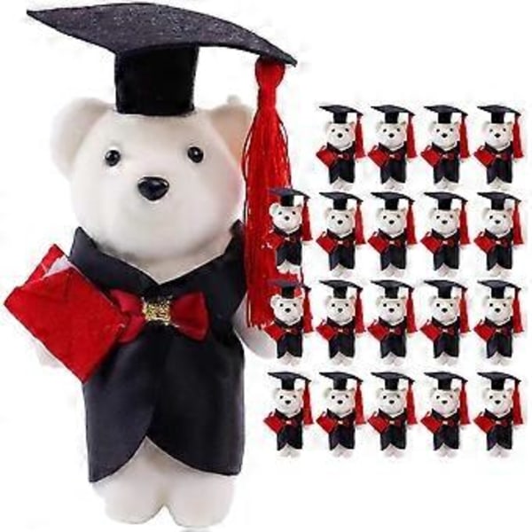 20 stk. Bjørner Dyr Dukker Graduation Gaver Graduation Bjørn for Bukett Dekor