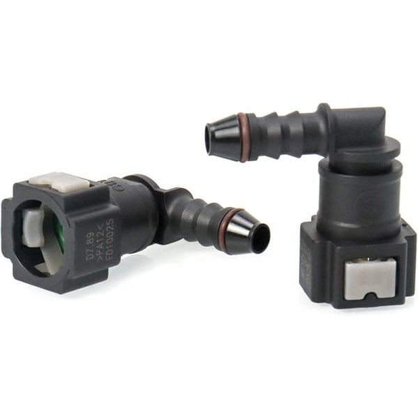 2-pack bensinslanganslutning, bensinslangkoppling, 90 grader