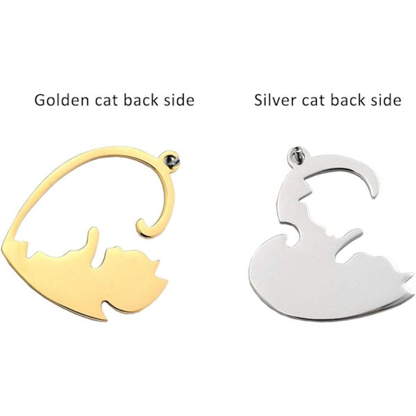 2PCS Smycken Hänge Halsband Pussel Hjärta Separerbar Avtagbar