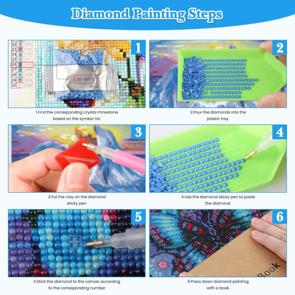 5D Ku Diamantmaleri for Voksne, Interessante Dyr Lesing N