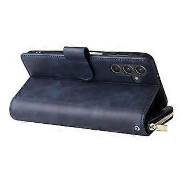 Til Samsung Galaxy A55 5G Etui Kortlommer Lynlås Læder Telefon Cover Style A