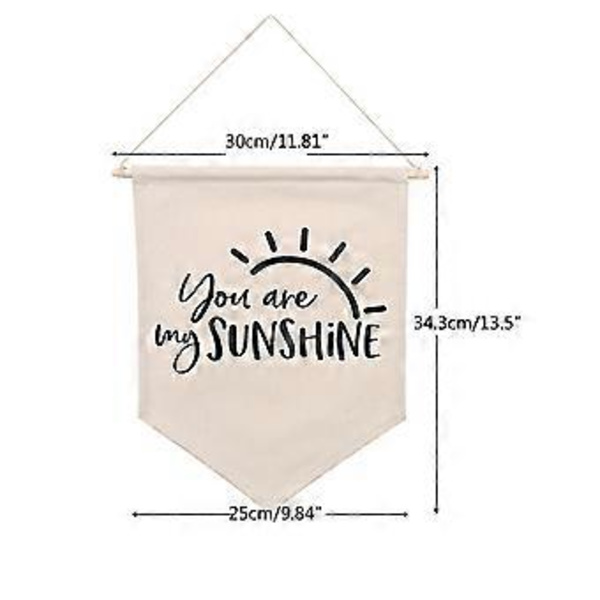 Hängande väggduk för banderoll och väggdekoration för barnrum, barnkammare, heminredning Brosch Smyckesförvaring för case Canvas 2