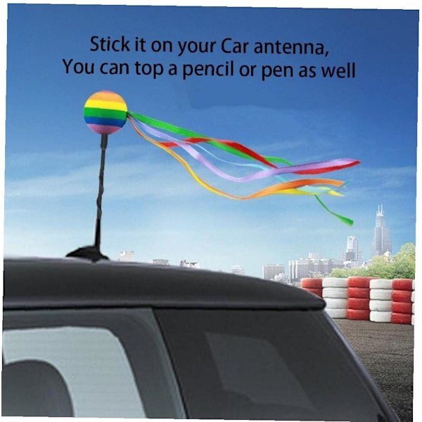 Bilantenne Regnbue Ballong Antenne Topper Eva Skum Dekorat
