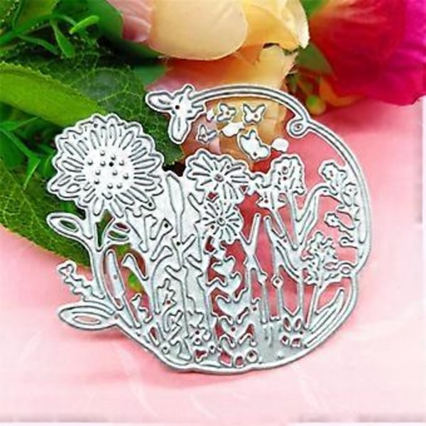 Blommig Fjäril Metall Skärande Dies Stenciler för DIY Scrapbooking Dekorativ Prägling Papperskort Mall Die Cuts