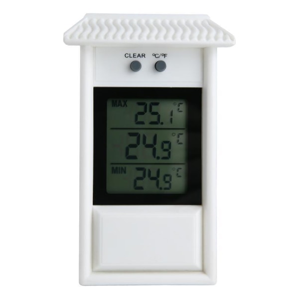 Vit - 1 st inomhus/utomhus digital termometer, utomhustemperatur