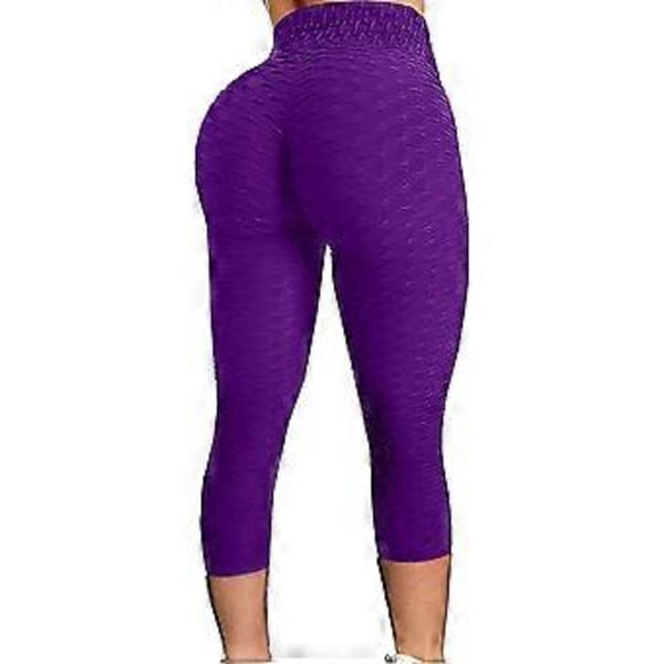 Bubbel Höft Butt Lifting Anti Celluliter Leggings för Kvinnor, Hög Midja Träning Magekontroll Yoga Tights (style700)