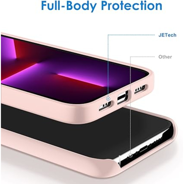 (Rose)Kotelo iPhone 13 Prolle 6,1 tuumaa, silikonikotelo, suojakotelo
