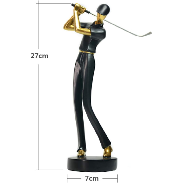 Amoy-Art Golfer Statyett Figur Dekoration Modern Interiör