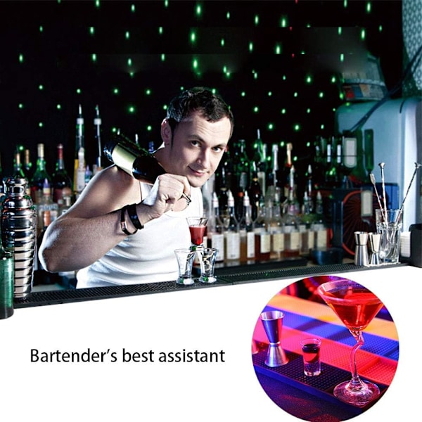 PVC Gummistangmåtte, Skridsikker Drænmåtte Vandtæt Bar Servering