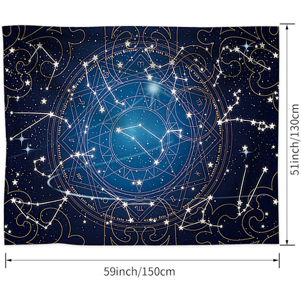1 kpl 130 x 150CM Tähtikuvioseinävaate Astro Tähtikuviot