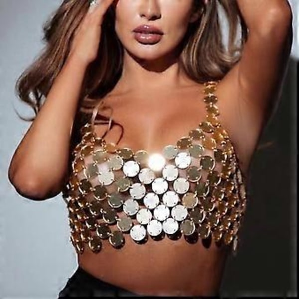 Sommer Sexy Glitter Paljetter Kroppssmykker Mote Bikini Kjede Paljetter Undertøy BH Design Strender Kroppskjeder Smykker farge color