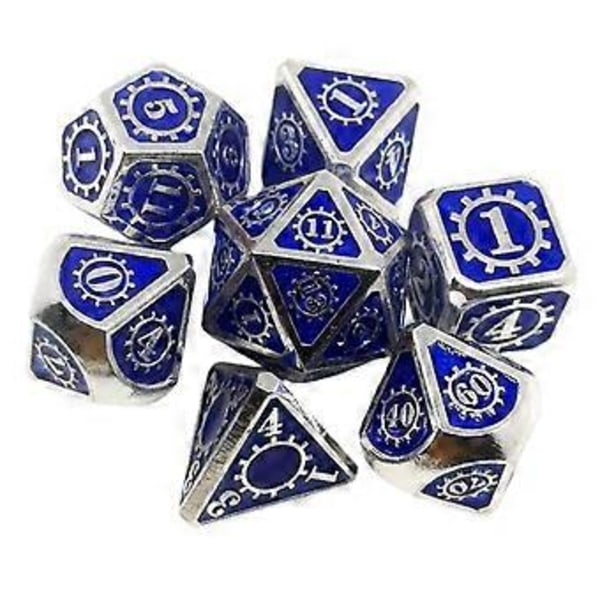 7 stk./pakke Polyhedral Zinklegering til Drageskæl DnD RPG Brætspil Terninger (08) 8