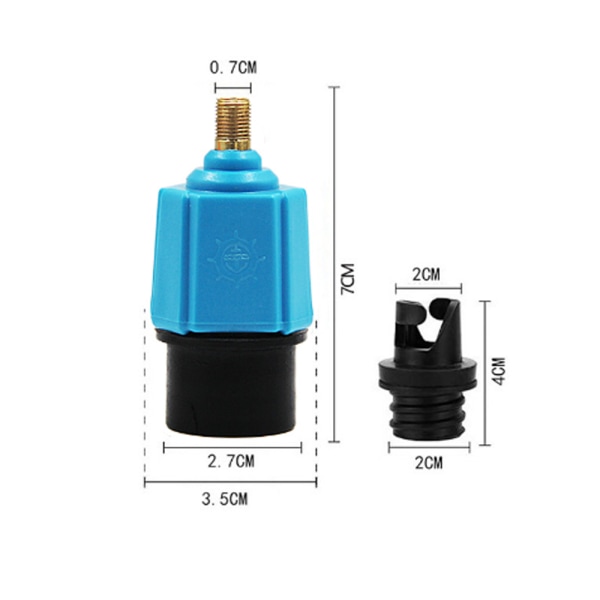 Uppblåsbar SUP-pumpadapter, paddleboard-kompressorpumpadapter, SUP-ventiladapter, anslutningsadapter för konventionell luftpump för stand up paddleboard och gummibåt, uppblåsbar båtluftventiladapter