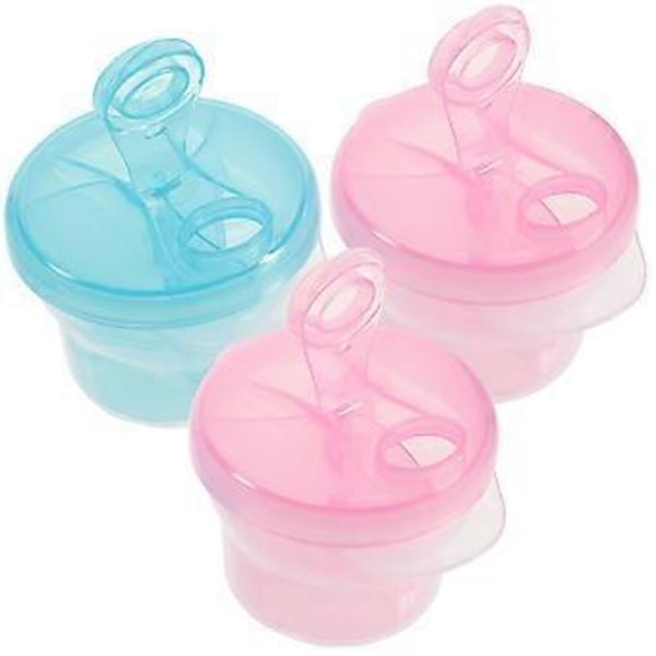 3 stk. Babyflasker Matbeholder for babyer Formeldispenser Reisebeholder for snacks Reisebeholder for formel