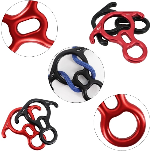 Udstyr til nedstigning - Rappel-enhed 35kN 50kN Aluminium D