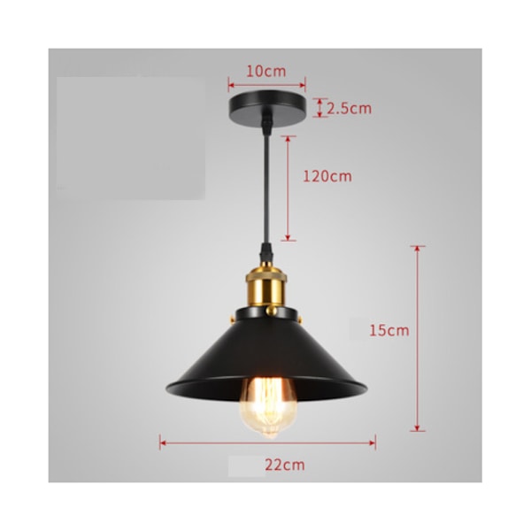 E27 Industriell Retro Chandelier, Justerbar Metall Taklampa
