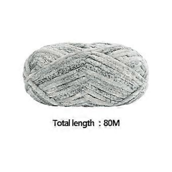 Kraftig Garn Håndstrikket Garn Jumbo Rørformet Garn Vægt Garn Super Tykt Kæmpe Uldgarn til Huer Halstørklæder Tæppefremstilling Sweater Håndværk Grå Gray