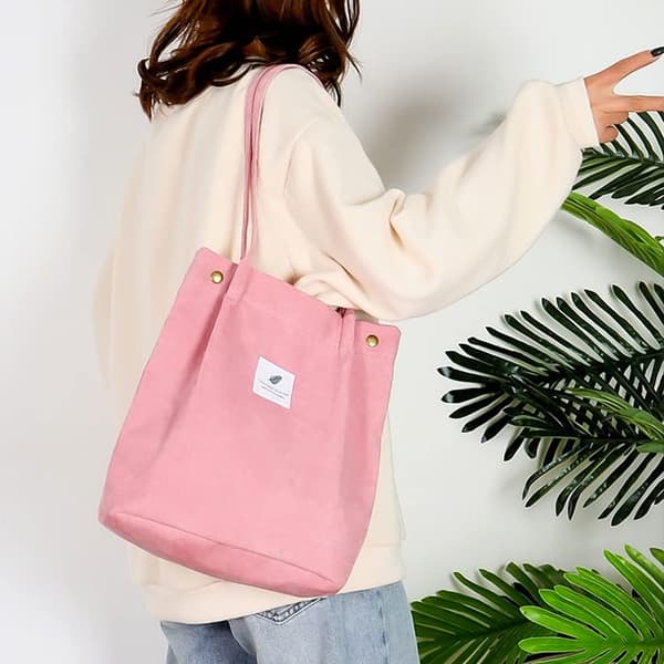 Canvas Tote Bag til Kvinder - Blød Skuldertaske til Hånd