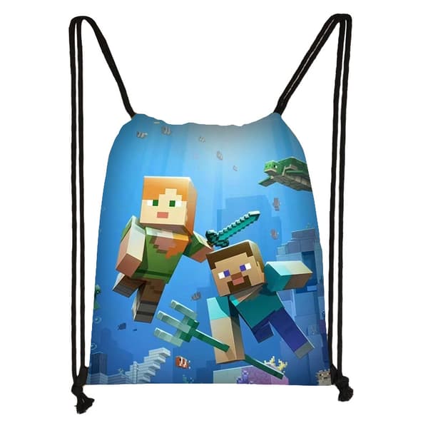 Minecraft Dragsko Väska Barn Stor Kapacitet Organizer Väska-7