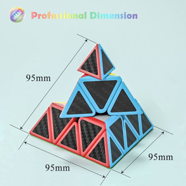 Pyramide Speed Cube, 3x3x3 Qiming Pyramide Speed Cube Trekant Cub