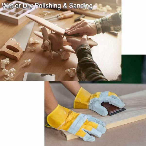 Sandpapir 1000/2000/3000/5000/7000 Tørr korn sandpapir for tre, m