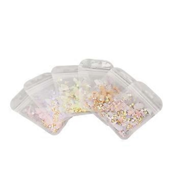 6 stk. Neglekunstdekorasjonssett Fargerik Glitter Skjellfragmenter Neglekunstdekorasjonssett for Manikyr
