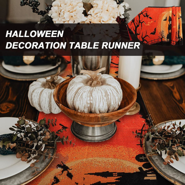 1 stk. Castle Tassel Runner Duks, Halloween Duks, for