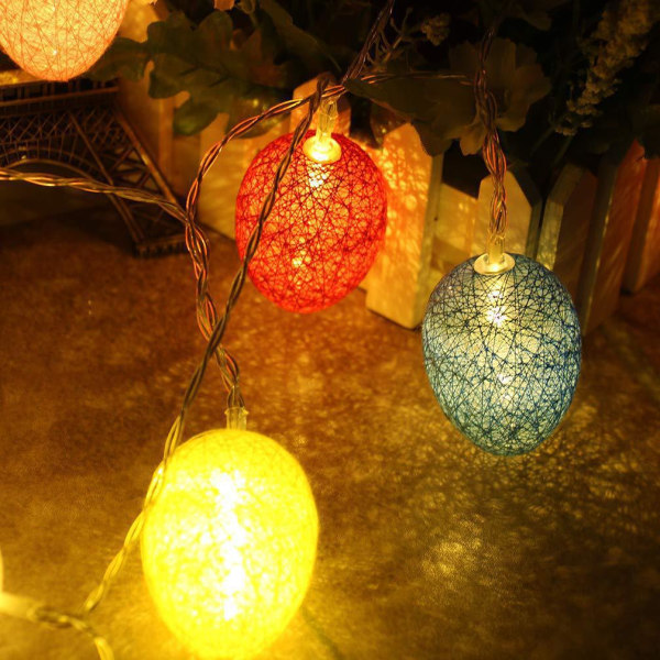 Färgglada äggbollsformade Fairy Lights, 3M 20 LEDs USB String Light