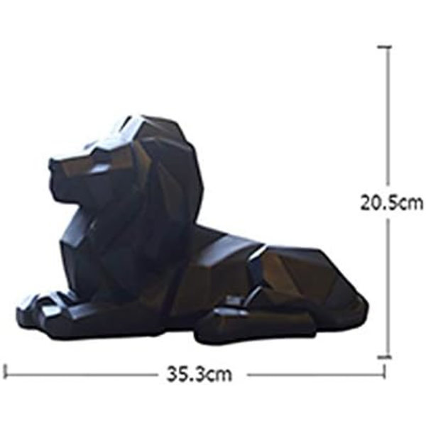 1 kpl Leijonaveistoskoristeita, geometrinen veistos hartsi Leopardi