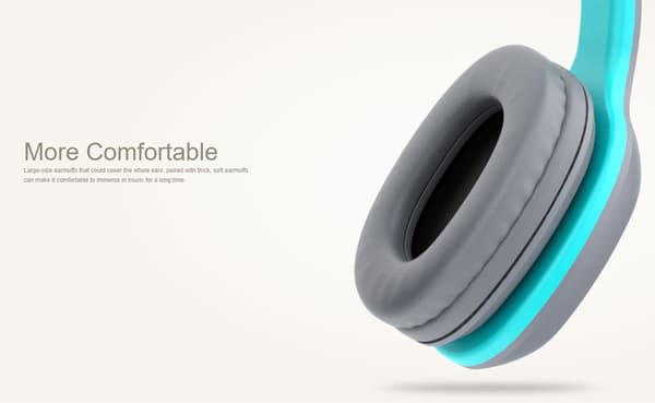 Bluetooth-hörlurar över  lätt headset med djup bas, HiF