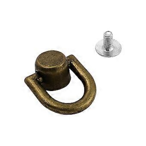 Roterbara Kulor D-ringar Nitar För Läder Axelväska Handväska Och Ryggsäck Bälte Dekoration Metall Hantverk Tillbehör Brons Bronze