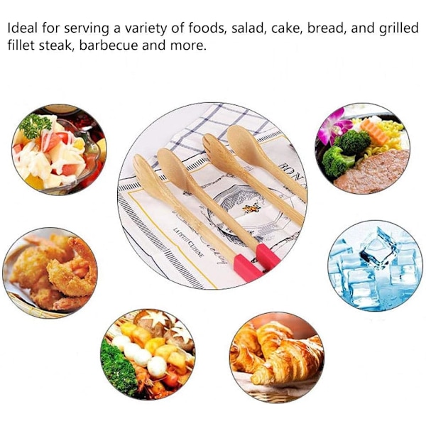 Trestenger i tre for grill, buffet, brød, biff, kjøkken