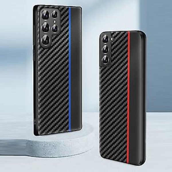Carbon Fiber Tekstur Cover til Samsung Galaxy S22 5G