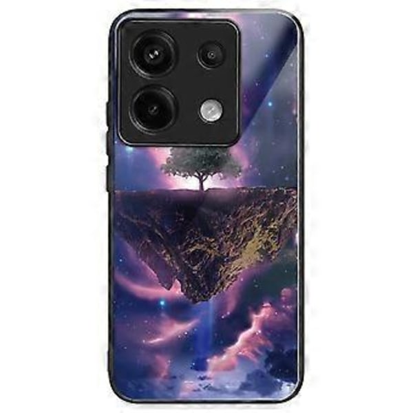 Skal för Xiaomi Redmi Note 13 Pro 5G/Poco X6 5G Härdat Glas+TPU Mönstertryck Baksida Telefonskydd Style D