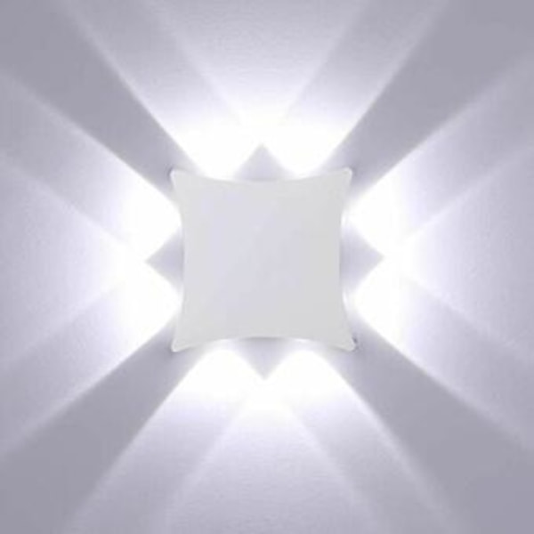 OMGG | LED Væglampe Indendørs Kold Hvid Minimalistisk Væglampe Hvid Moderne Væglampe til Gang Trappe Stue Soveværelse