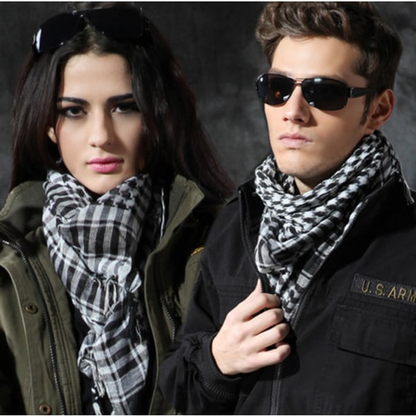 Black and white, Arabic square scarf military fan tactical scarf