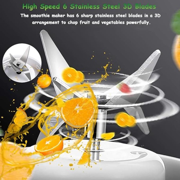 78*240mm Hvid US Mini Blender Frugt Juice Press Smoothie Blender