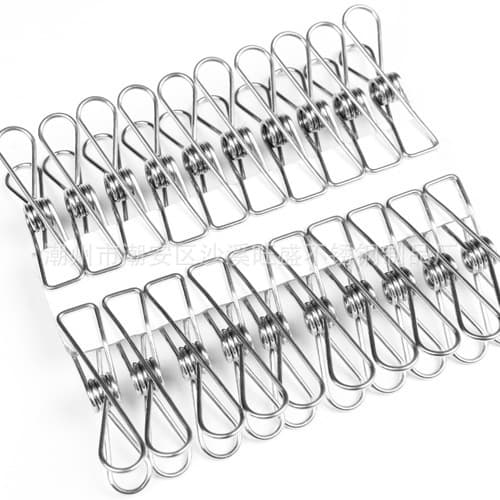 70 stk. clips i rustfrit stål, tørreclips til tøj, undertøj, hatte, sokker, stativclips, stærk vindtæt solid line clip