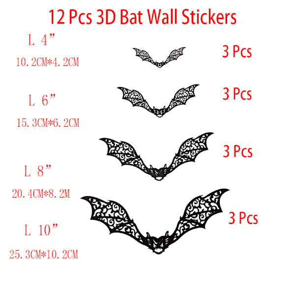 Halloween hulbat 3D stereo sort flagermus spøgelsesfestival fest sce
