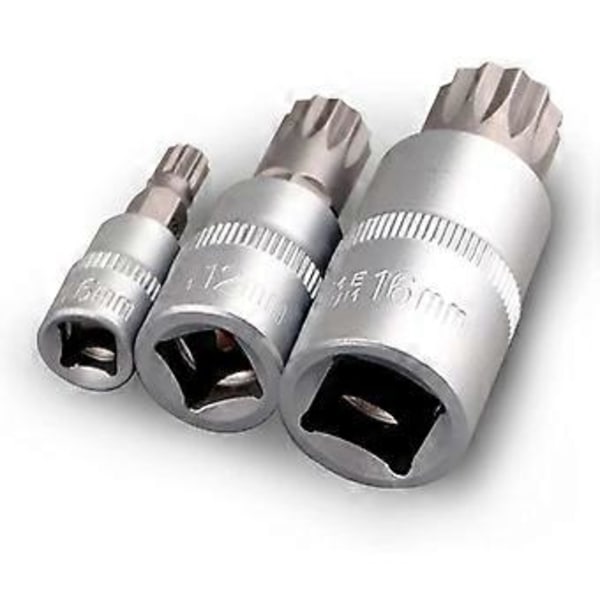 1/4\" 3/8\" 1/2\" Torx Bit Topnøgle Sæt Adapter Allen til Nøgle Spline Bits Universal til Hoved Til Momentnøgle Skraldenøgle