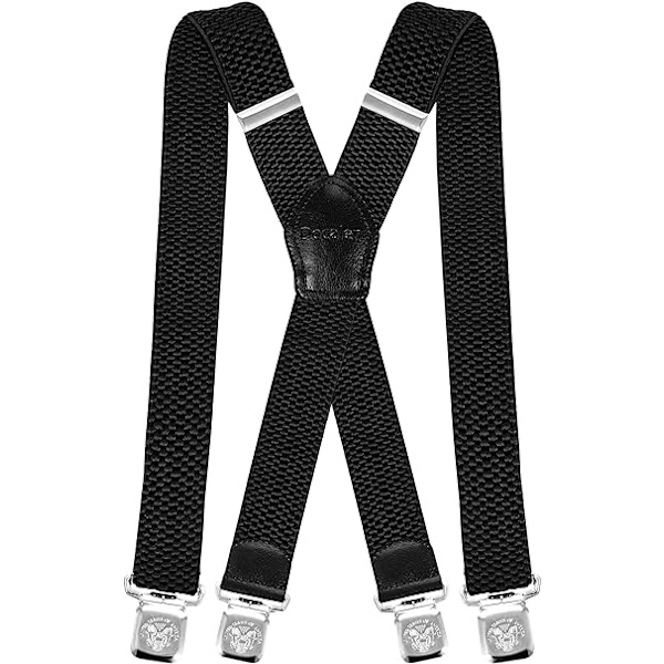 Sort Herre Selvsiddere - Bredde: 4.0*120CM - Med 4 meget stærke m