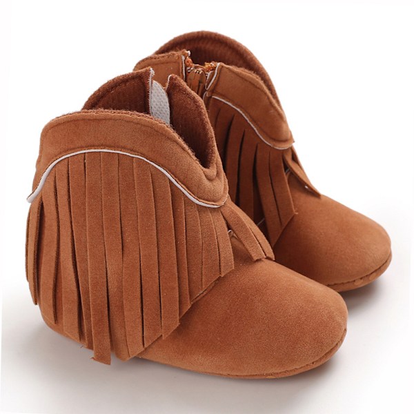 Baby sko varme bomuldssko-sort（12cm）